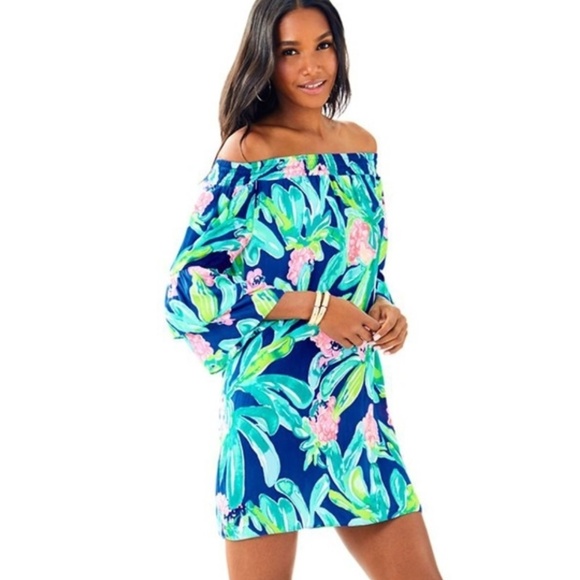 lilly pulitzer off shoulder dress